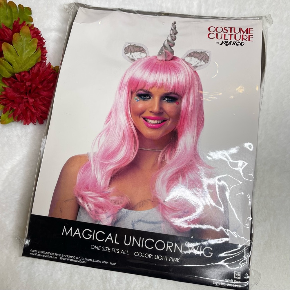 Magical Unicorn Pink Halloween Wig